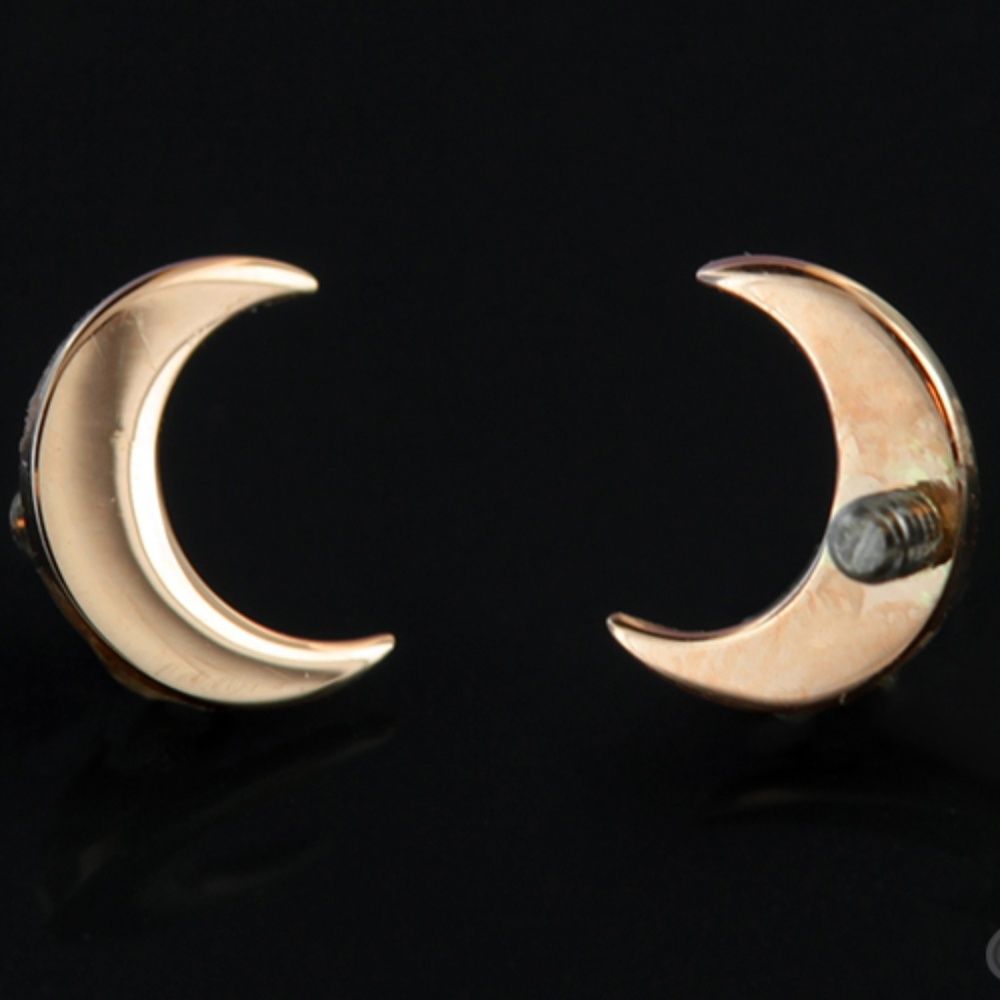 Anatometal 18K Rose Gold Moon End New sealed pkg